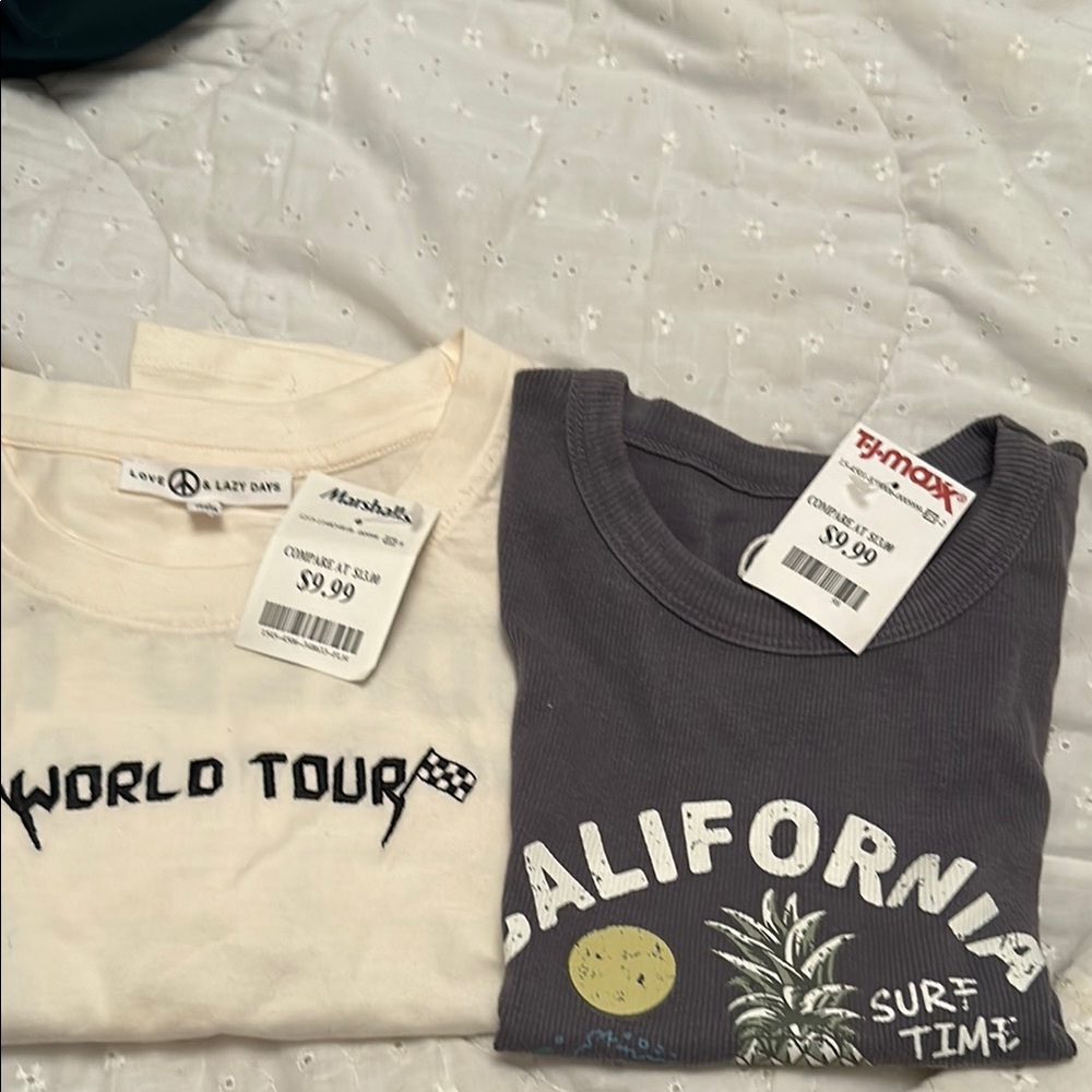 2 NWT junior crop tops